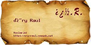 Őry Raul névjegykártya